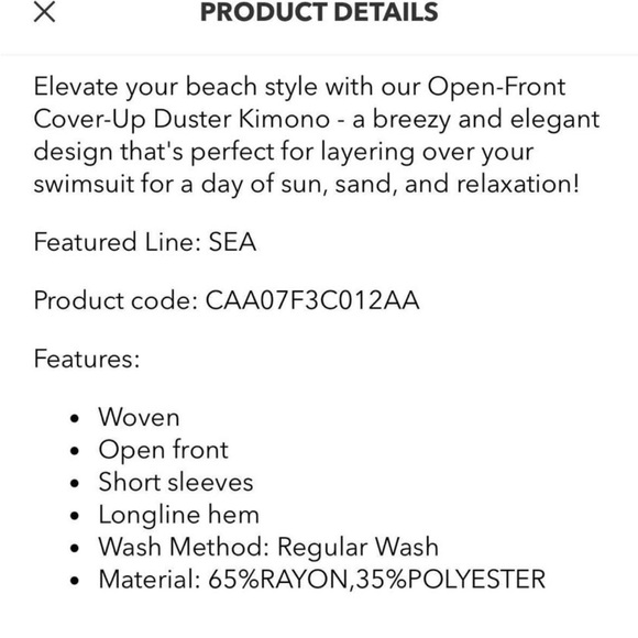 Cupshe Black Swim Coverup with Side Slit - Picture 7 of 7